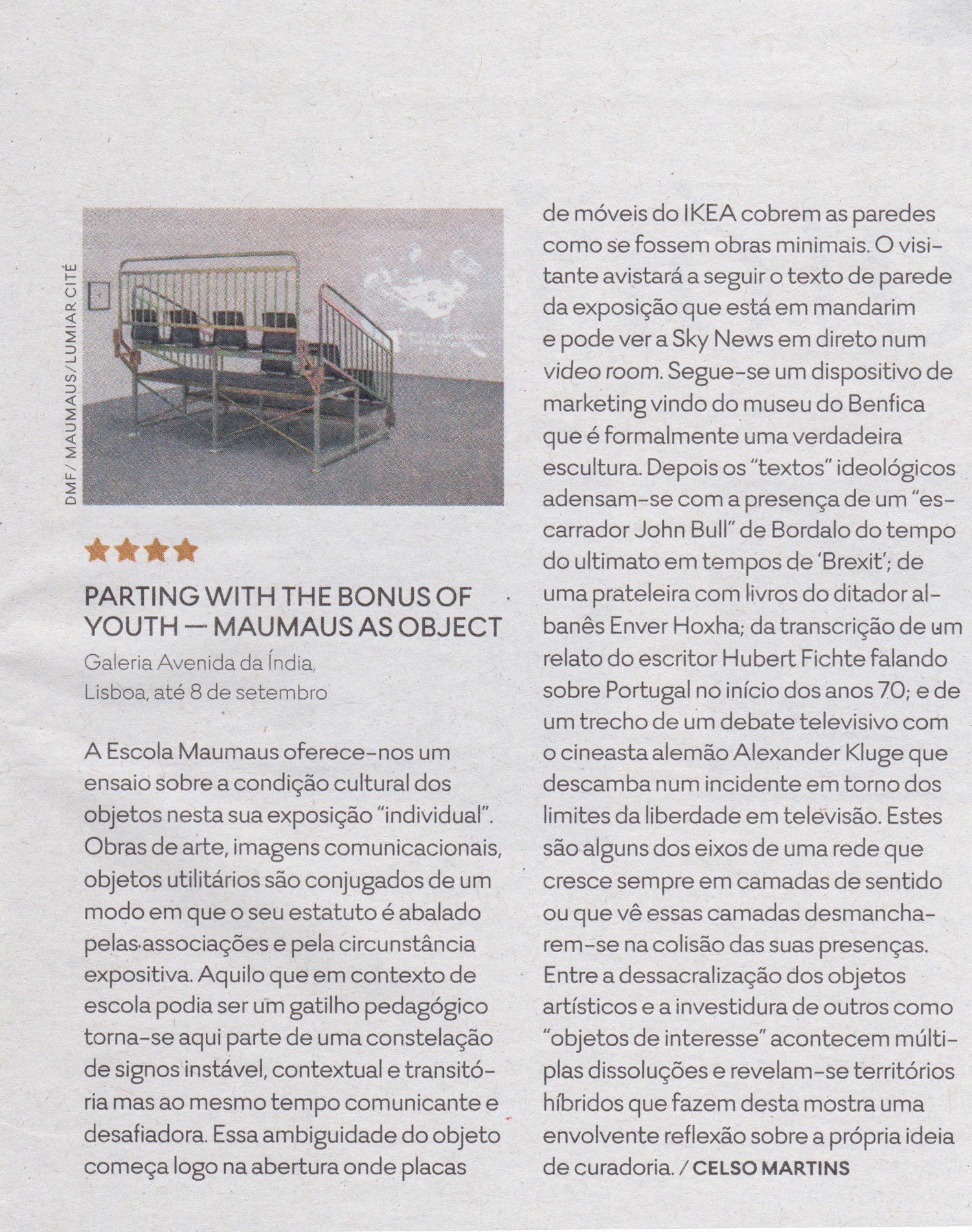 Expresso, Revista E |
17.08.2019 | Celso Martins