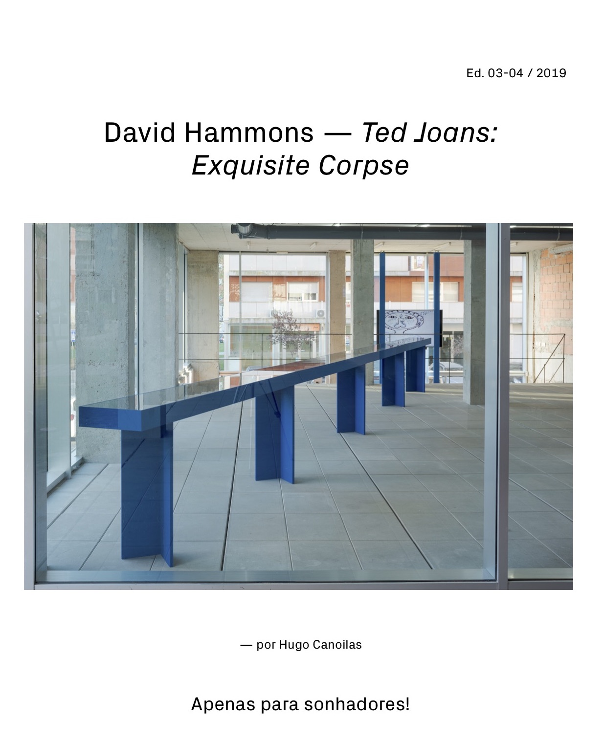 Contemporânea Ed. 03-04 / 2019 | Hugo Canoilas 