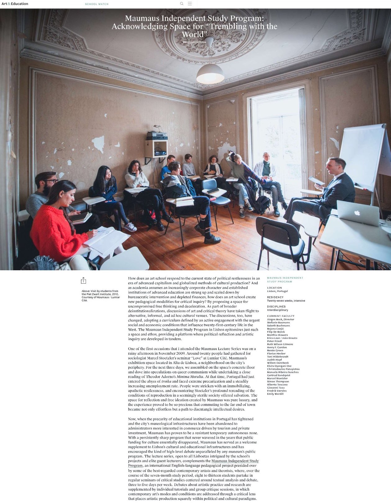Art & Education | School Watch | Margarida Mendes