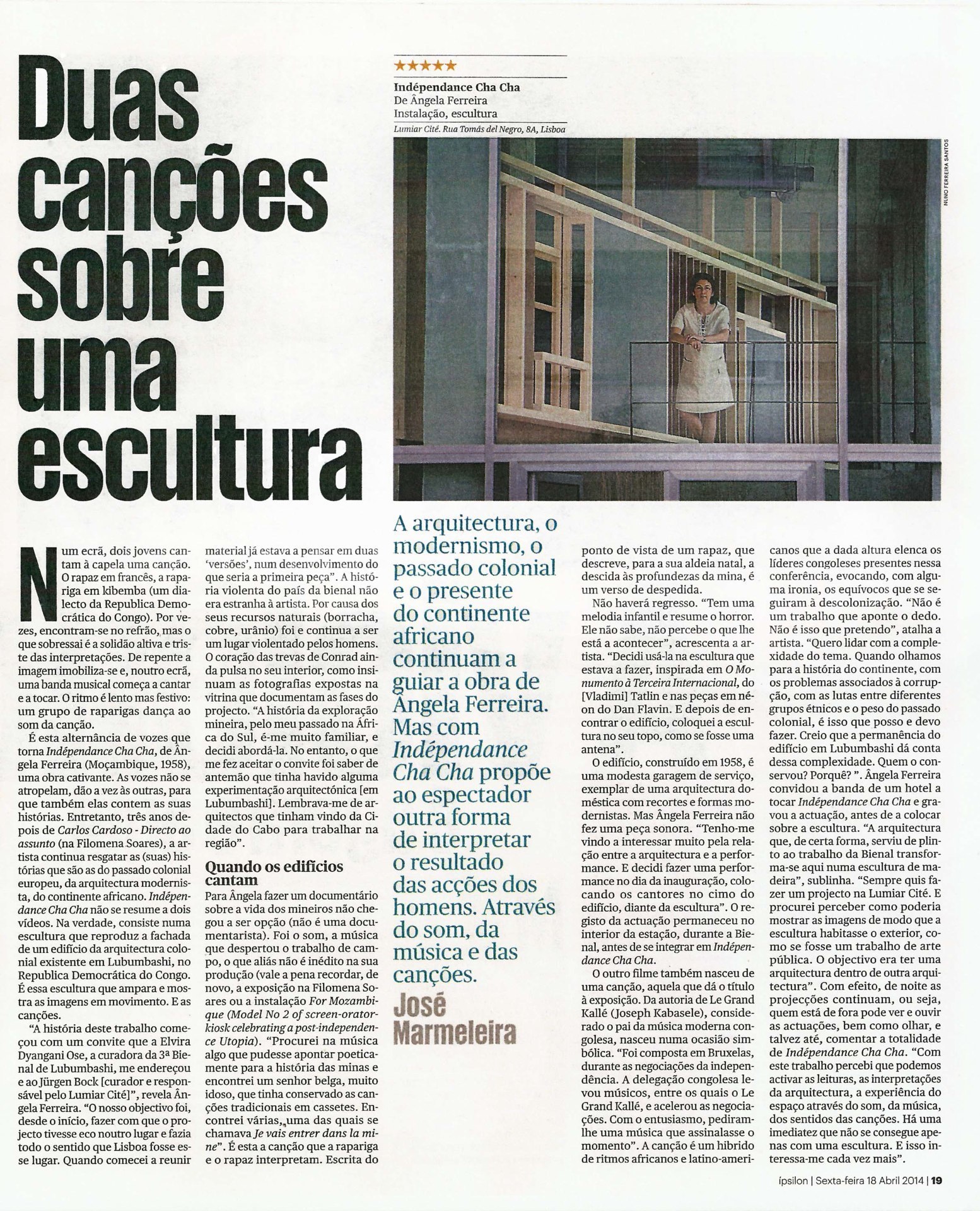 Público - Ipsilon | 18.04.2014 | José Marmeleira