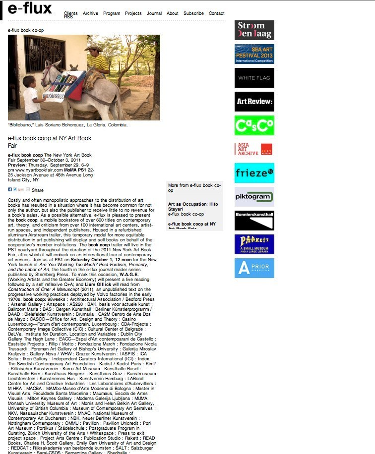 book coop at NY Art Book Fair e-flux