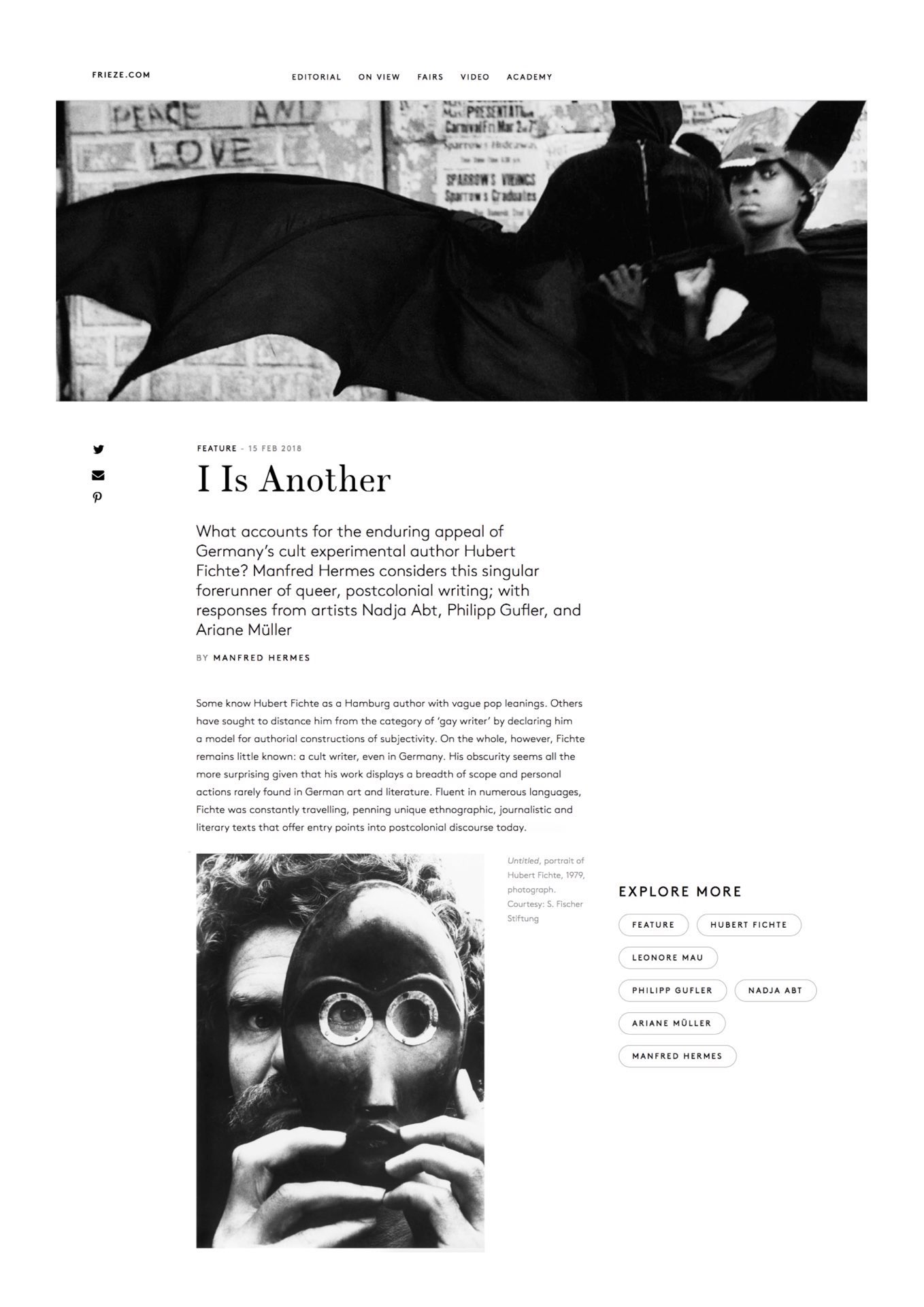 Frieze | Issue 193 | March 2018| Manfred Hermes