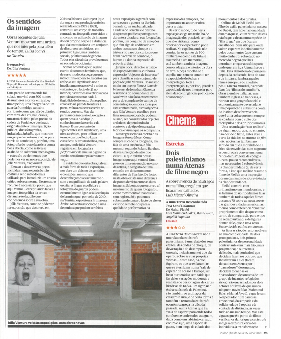 Ípsilon | 25.07.2025 | Luísa Soares Oliveira